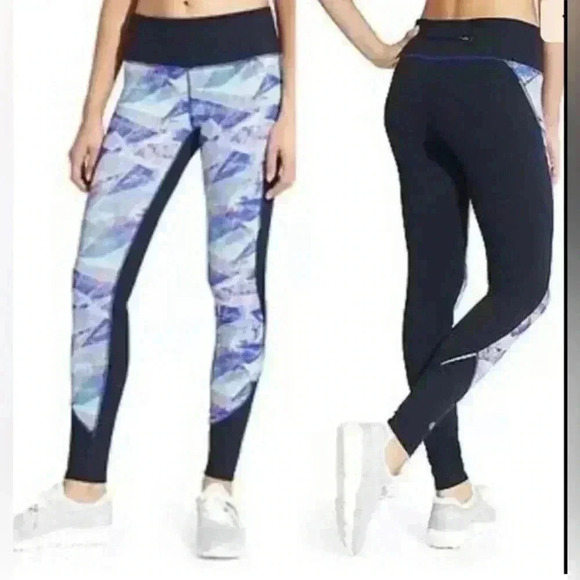 Athleta Luminous Powder Peak 7/8 Athletic Pants Leggings UPF 50+ Women’s Size XS - Picture 1 of 10